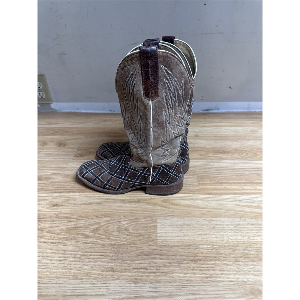 Horse Power Western Boots Mens 5 Brown Sabotage Square Toe HP1082